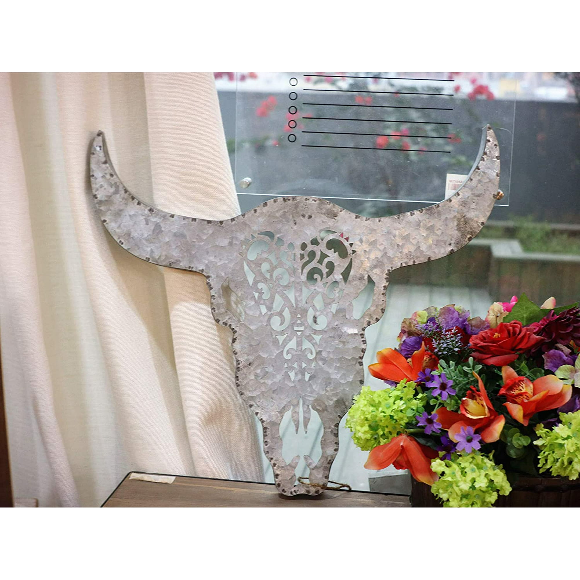 Office Bathroom Rustic Wall Decor and Xmas Gifts 20''x1.1''x18'' Parisloft Metal Galvanized Bull Skull Head Wall Decor 3D Faux Cow Skull Sculpture Decoration Bull Skull Decor Wall Art for Bedroom Office Bathroom Rustic Wall Decor and Xmas Gifts 20''x1.1''x18'' Parisloft Metal Galvanized Bull Skull Head Wall Decor 3D Faux Cow Skull Sculpture Decoration Bull Skull Decor Wall Art for Bedroom